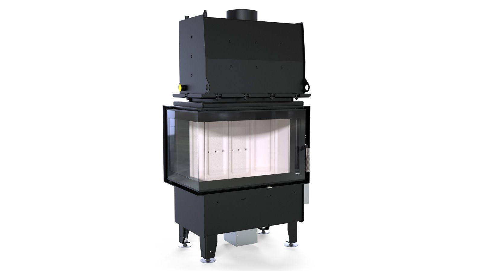 Wkład kominkowy z płaszczem wodnym DEFRO RIVA SM SHORT 16kW czarny riva sm bl - Wkład kominkowy z płaszczem wodnym DEFRO RIVA SM SHORT 16kW czarny